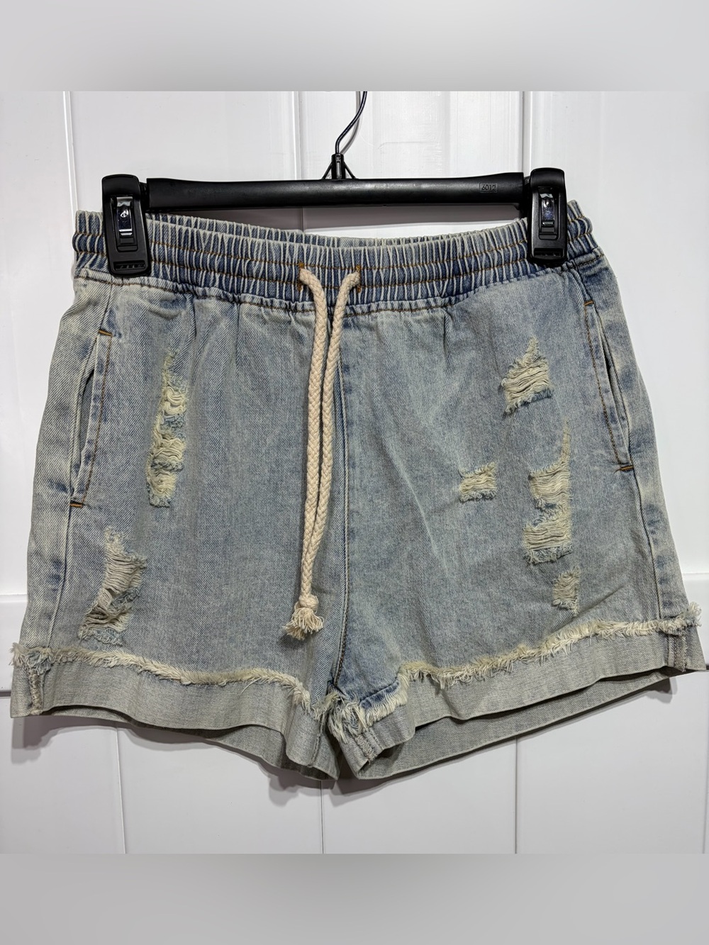 New POL soft blue jean shorts